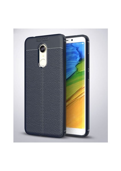 Redmi 5 Plus Kılıf Deri Görünümlü Deriko Premium Silikon Kapak