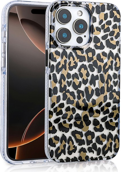 iPhone 14 Pro Max Kılıf Magsafeli ve Karışık Desenli Awken Premium Sert Tpu Silikon Kapak