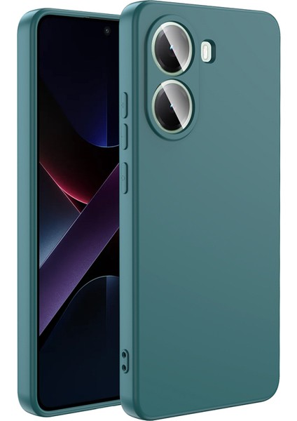 Poco X7 Pro Kılıf Yumuşak Doku ve Kadife Dolgulu Clay Premium Silikon Kapak