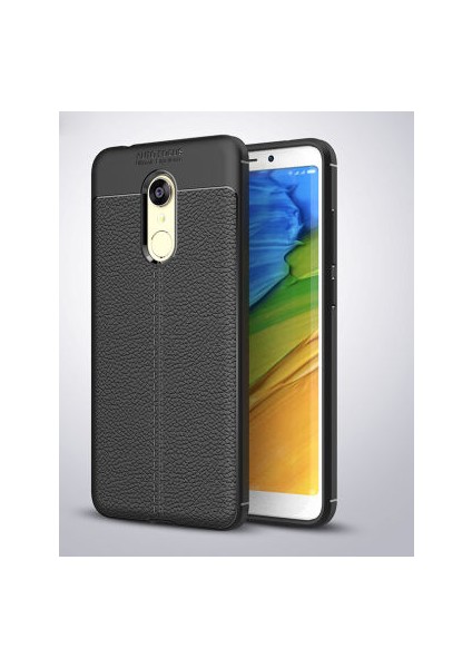 Redmi 5 Kılıf Deri Görünümlü Deriko Premium Silikon Kapak