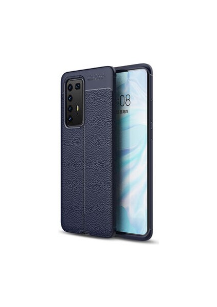Huawei P40 Pro Kılıf Deri Görünümlü Deriko Premium Silikon Kapak