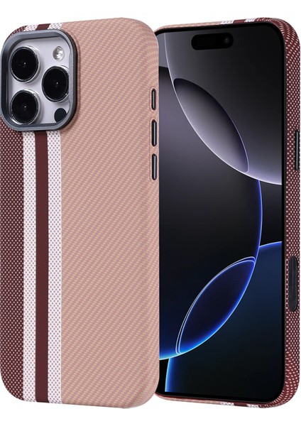 iPhone 16 Pro Max Kılıf Karbon Fiber Desenli Magsafe Şarj Özellikli Ultra Ince Nekst Premium Kapak