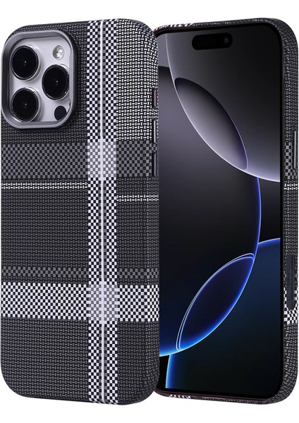 iPhone 16 Pro Max Kılıf Karbon Fiber Desenli Magsafe Şarj Özellikli Ultra Ince Nekst Premium Kapak
