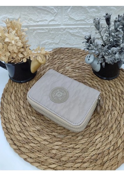 Krinkıl Kumaş Vizon Küçük Boy Çift Gözlü El Çanta ve Cüzdan fiyatları