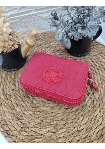 Krinkıl Kumaş Kırmızı Küçük Boy Çift Gözlü El Çanta ve Cüzdan fiyatları