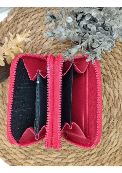 Krinkıl Kumaş Kırmızı Küçük Boy Çift Gözlü El Çanta ve Cüzdan fırsatları