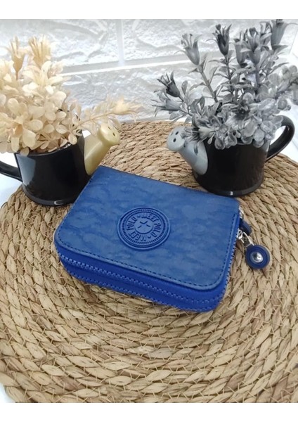 Krinkıl Kumaş Lacivert Küçük Boy Çift Gözlü El Çanta ve Cüzdan modelleri