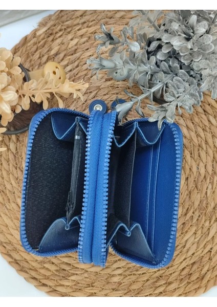 Krinkıl Kumaş Lacivert Küçük Boy Çift Gözlü El Çanta ve Cüzdan fırsatları
