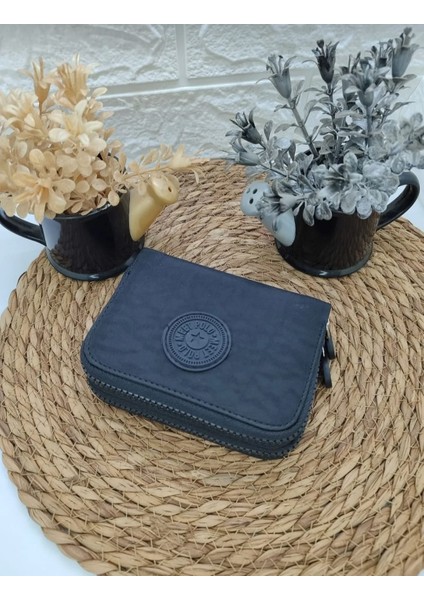 Krinkıl Kumaş Siyah Küçük Boy Çift Gözlü El Çanta ve Cüzdan modelleri