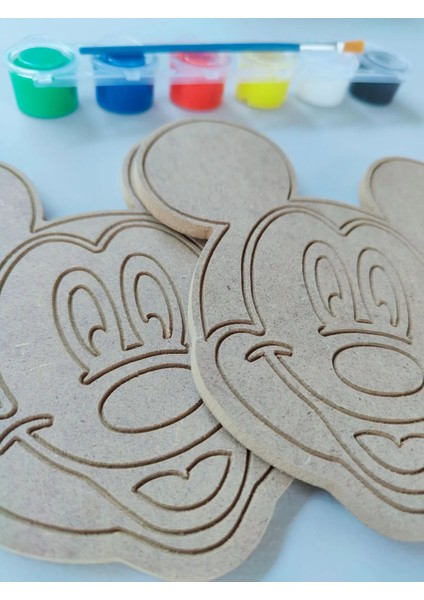 Ahşap Mickey Mouse Boyama Seti1 Okul Öncesi Boyama Aktivitesi. fiyatları