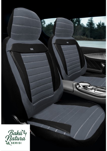 Ford B-Max 2012–2017 Bakü Natura Serisi Raşel Füme Siyah Koltuk Kılıfı