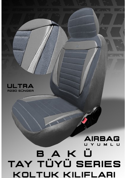 Toyota Auris 2008-2012 Bakü Natura Serisi Raşel Füme Koltuk Kılıfı fiyatları