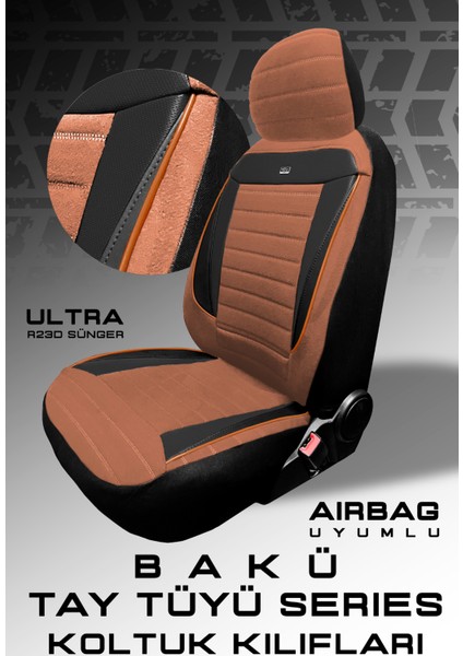 Tofaş Fiat Albea 2002–2012 Bakü Natura Serisi Raşel Taba Koltuk Kılıfı fiyatları