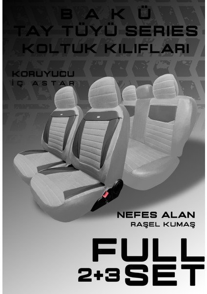 Cupra Formentor 2020–SONRASI Bakü Natura Serisi Raşel Gri Koltuk Kılıfı modelleri