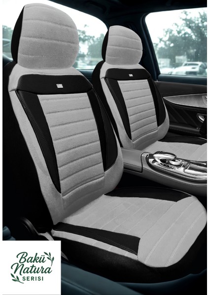 Volvo S90 (Eski Nesil) 1996–1998 Bakü Natura Serisi Raşel Gri Siyah Koltuk Kılıfı