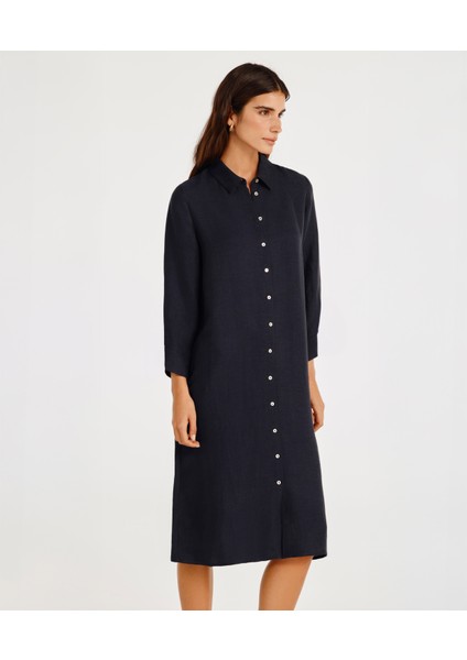 Yaka Detaylı Rahat Kalıp Elbise fiyatları