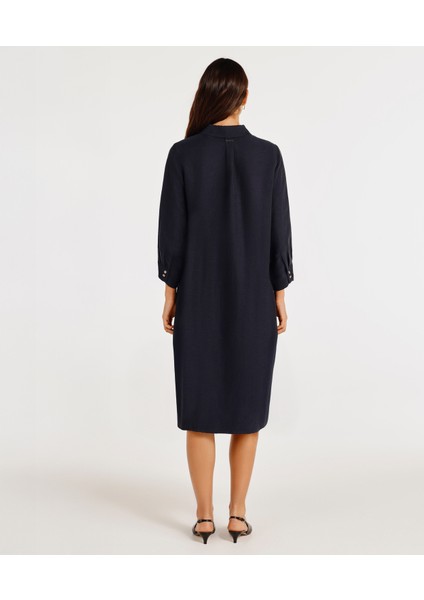 Yaka Detaylı Rahat Kalıp Elbise modelleri