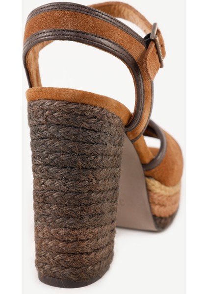 Özel Jüt Boyama Platform Topuklu Sandalet modelleri