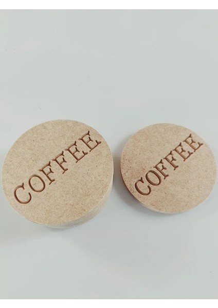 Ahşap Coffee Yazılı Boyanabilir 6'lı Kahve ve Çay Altlığı. fiyatları