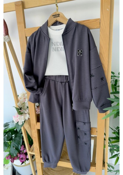 Oysho Fiyonk Baskılı Kız Çocuk 2 li takım - Antrasit fiyatları