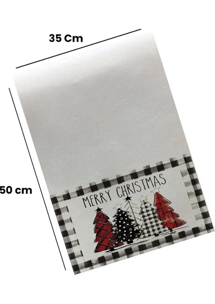 Merry Christmas Mutfak Kurulama Fırın Beyaz El Havlusu %100 Pamuklu 35X50CM 2 Adet fiyatları