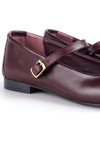 Deri Bordo Kadın Babet D-Dervıla indirimleri