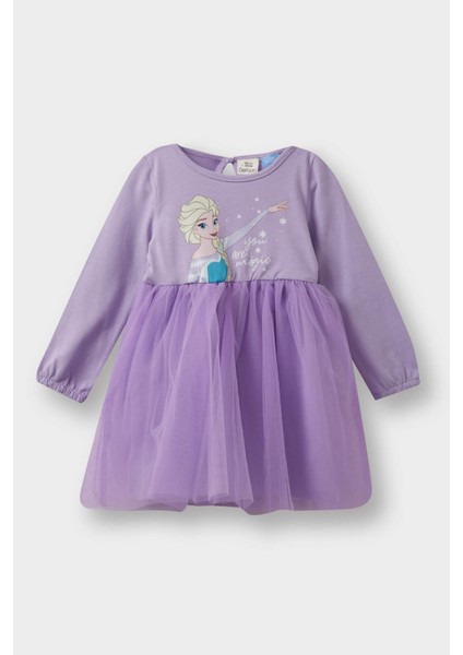 Kız Bebek Frozen Uzun Kollu Tül Elbise F4564A525AU