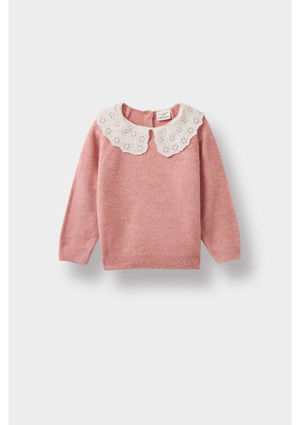 Kız Bebek Büyük Yaka Triko Kazak F2437A525WN