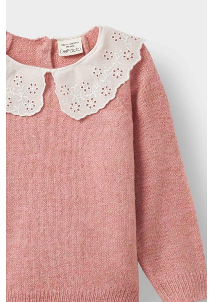 Kız Bebek Büyük Yaka Triko Kazak F2437A525WN fiyatları