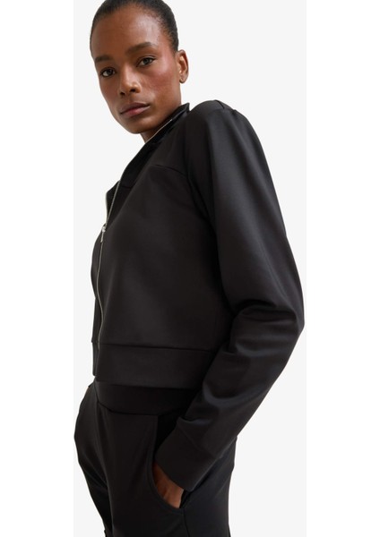 Fit Standart Fit Dik Yaka Esnek Kumaş İçi Yumuşak Tüylü Fermuarlı Sweatshirt E8981AX25AU modelleri