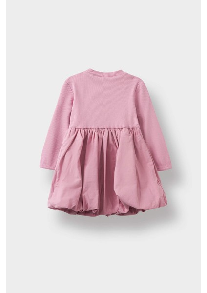 Kız Bebek Uzun Kollu Fitilli Kaşkorse Balon Etekli Elbise F4567A525AU modelleri