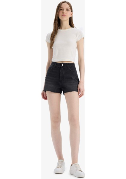Normal Bel Kısa Paça Jean Şort E0498AX25SM fiyatları