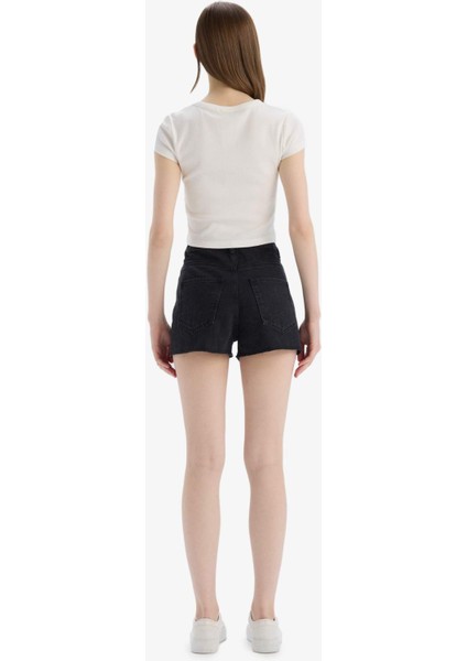 Normal Bel Kısa Paça Jean Şort E0498AX25SM