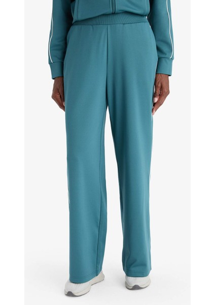Fit Wide Leg Geniş Paça Cepli Biyeli Standart Boy İçi Yumuşak Tüylü Sporcu Pantolon F3846AX25AU indirimleri