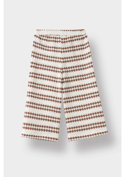 Kız Bebek Wide Leg Geniş Paça Beli Lastikli Pantolon G1379A525AU modelleri