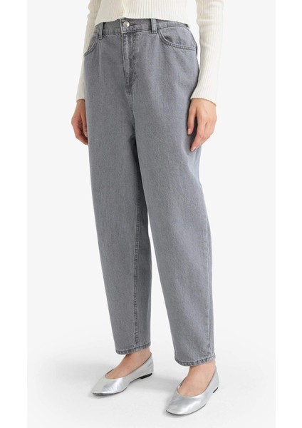 Paperbag Yüksek Bel Bilek Boy Jean Yıkamalı Pantolon F0577AX25AU fiyatları