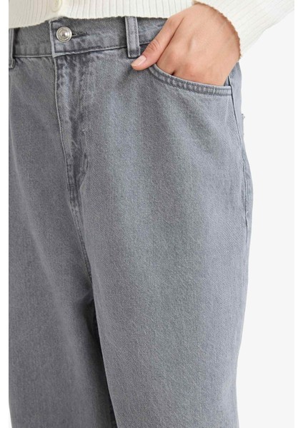 Paperbag Yüksek Bel Bilek Boy Jean Yıkamalı Pantolon F0577AX25AU modelleri