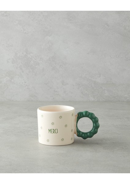 Merci Seramik Kupa 260 ml Yeşil