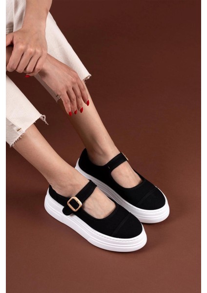 Lunni Siyah Keten Spor Ayakkabı fiyatları