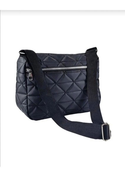 Kapitone Lacivert İki Bölmeli Omuz ve Çapraz Çanta fiyatları
