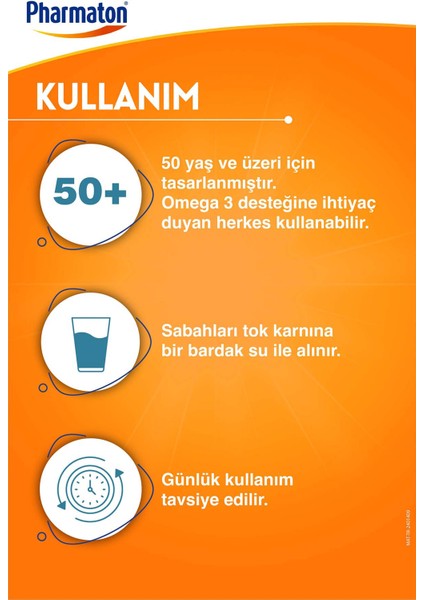 50 Plus 30 Kapsül Omega 3, Multivitamin ve Mineraller 2'li Avantaj Paketi