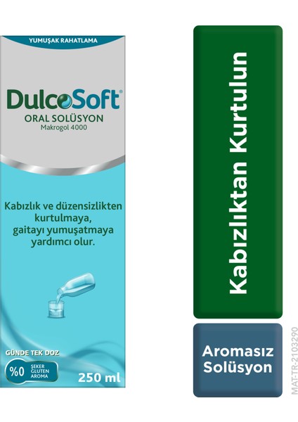 Dulcosoft Aromasız Oral Solüsyon 250 ml - Şekersiz, Glutensiz, Parabensiz ve Renklendiricisiz, Türkiye Menşeli