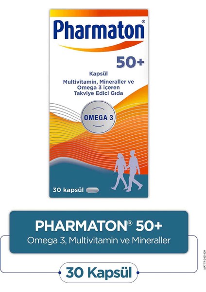 50 Plus 30 Kapsül - Omega 3, Multivitamin ve Mineraller fiyatları
