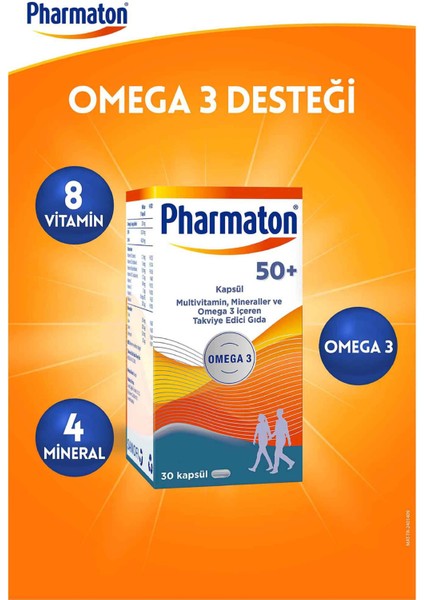 50 Plus 30 Kapsül - Omega 3, Multivitamin ve Mineraller modelleri