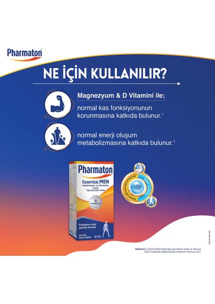 Essential Men 30 Tablet - Magnezyum, Vitamin B, Vitamin D, Multivitamin ve Mineraller modelleri