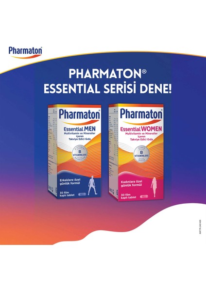 Essential Men 30 Tablet - Magnezyum, Vitamin B, Vitamin D, Multivitamin ve Mineraller indirimleri
