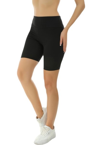 Kalın Kemer (Likralı) Yüksekbel Kısa Şort Kadın Tayt 2044 indirimleri