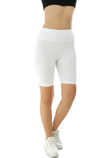 Kalın Kemer (Likralı) Yüksekbel Kısa Şort Kadın Tayt 2044 modelleri