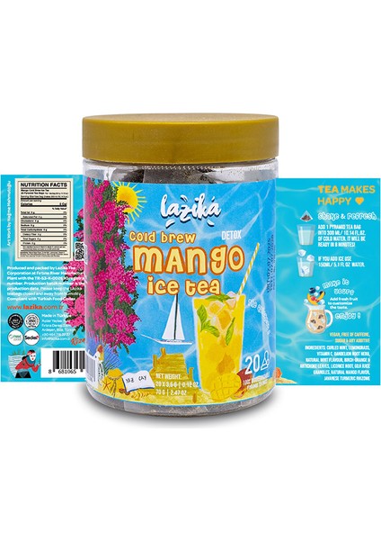 Soğuk Demleme Naneli Mango Arolamalı Detoks Çayı