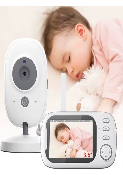 Full hd Bebek Kamerası 2.4 ghz Wire­less, 360° Dönen Ptz + Gece Görüş, Monitörlü Interkom Özellikli